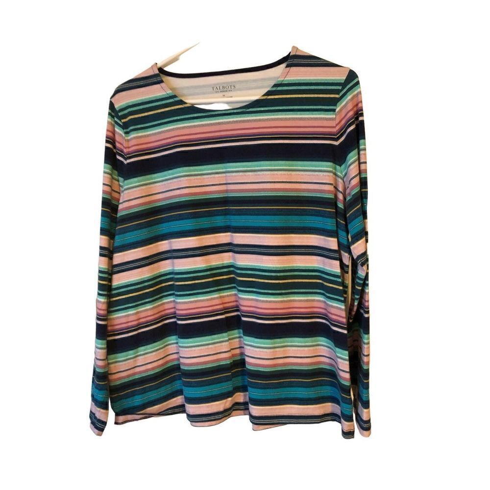 Talbots Multicolored Striped Top